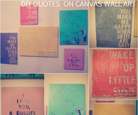 DIY Quotes on Canvas