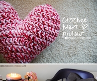 Crochet Heart Pillow