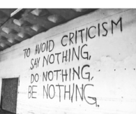 To avoid criticism