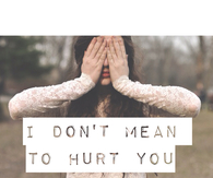 I don't mean to hurt you