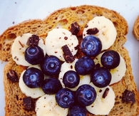 Blueberry banana toast
