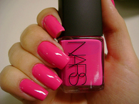 Hot pink nails