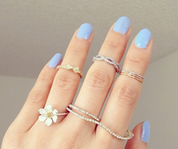 Powder blue nails