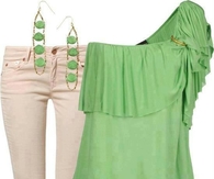 Light Green & White Summer Outfit