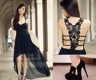 Black Hi Lo Dress