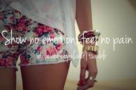 Show no emotion, feel no pain