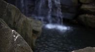 Distant waterfall