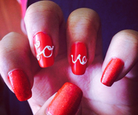 Love glitter nails
