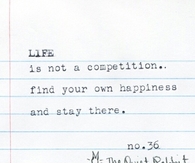 Find your own happiness and stay there