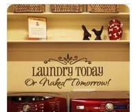 Laundry today or naked tomorrow