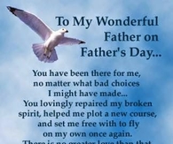 To my wonderful father on fathers day