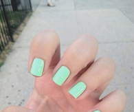 teal green nails