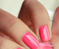Pink essie nails