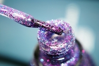 Glittery nail polish