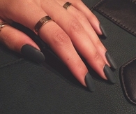 Black matte nails