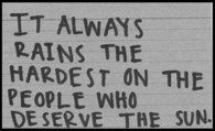 the people who deserve the sun