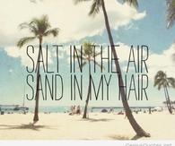 Salt in the air, sand in my hair