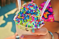 Spinkled ice cream