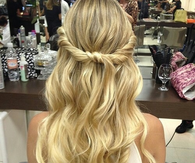Blonde hair wrap tie