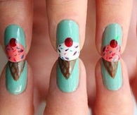 Ice cream cone nails
