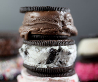 Ice cream stuffed oreos