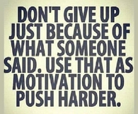 Don't give up