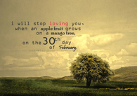 I will stop loving you
