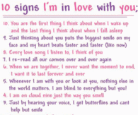 10 signs Im in love with you