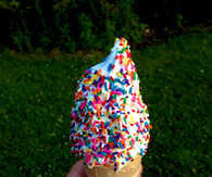 Sprinkled ice cream