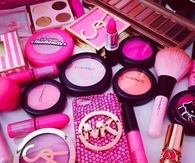Girly makeup assortment