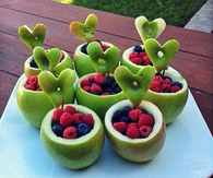 Green apple fruit bowls