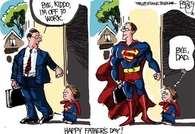 Cartoon Art- Father's day comiing