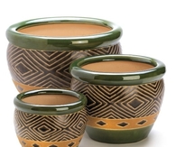 Gifts & Decor Ceramic Jade Garden Planters
