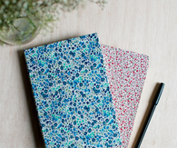 DIY Floral Fabric Covered Notebooks