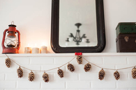 DIY Gold Leaf Pine Cone Garland