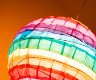 Rainbow bright paper lantern