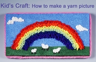 Rainbow yarn art picture