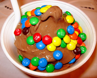 Chocolate m&m ice cream