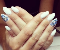 White gel nails