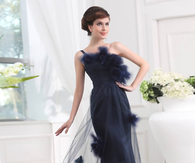Black Gown with White Sheath