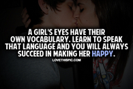 A Girl's Eyes Have Their Own Vocabulary