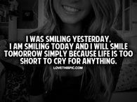 I Was Smiling Yesterday