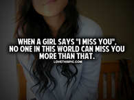 When A Girl Says I Miss You