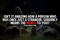 When Somebody Means The World To You