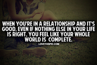 When You're In A Relationship