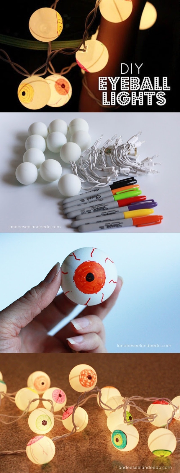 DIY Eyeball Lights For Halloween