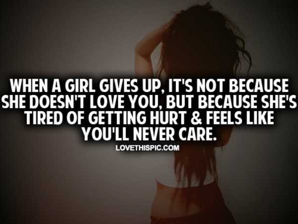 When A Girl Gives Up When A Girl Gives Up